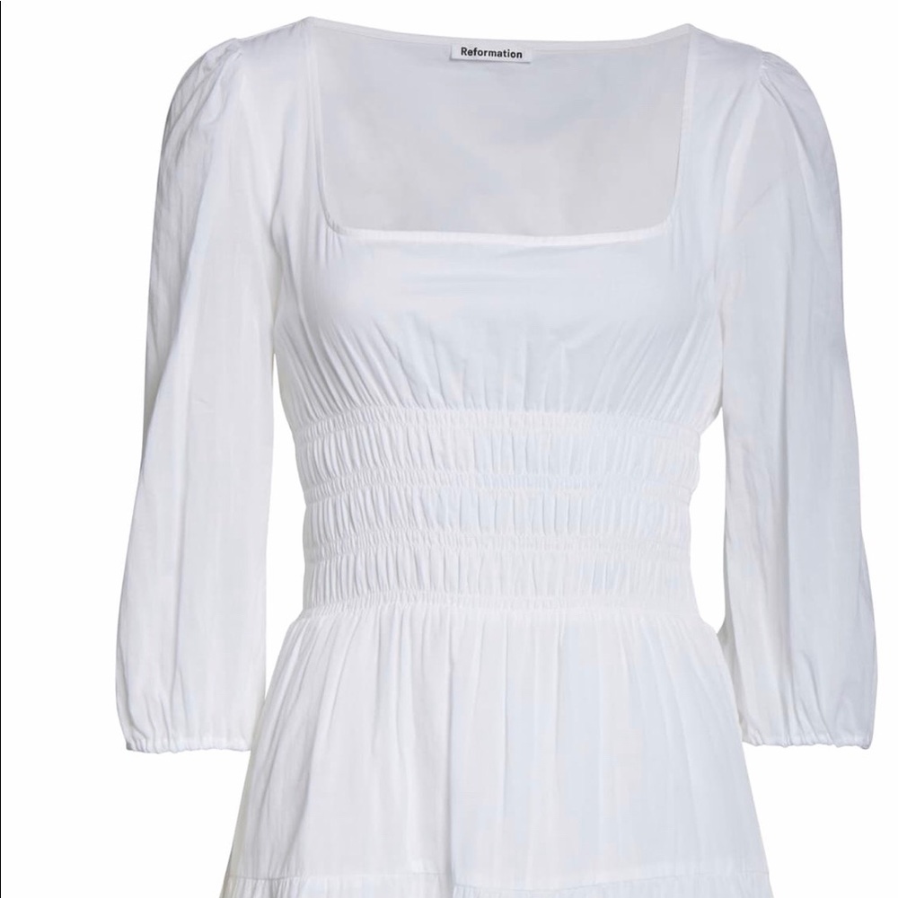Reformation Verona White Dress Size 2 NWT - Picture 5 of 6